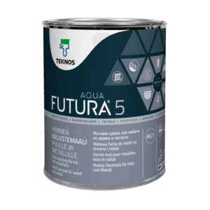 FUTURA AQUA 5 Matowa wodorozcieńczalna farba nawierzchniowa do drewna, metalu, zabawek TEKNOS